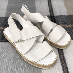 VINCE. White Tenison Espadrille Sandals Size 7.5